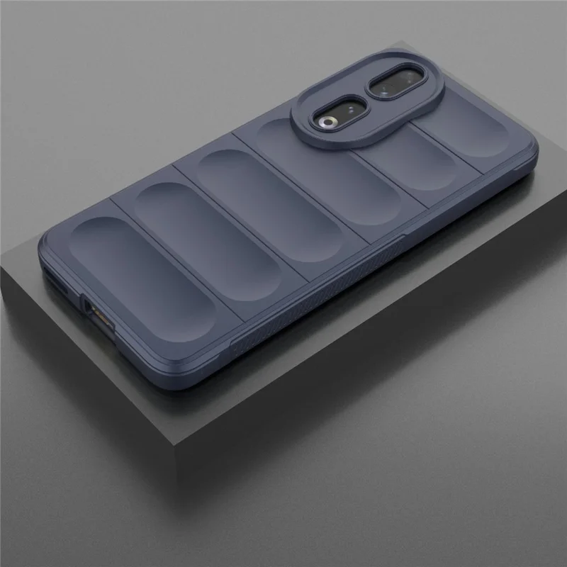 Flexible TPU Phone Case for Honor 90 , Drop Protection Phone Shell Protective Cover - Dark Blue