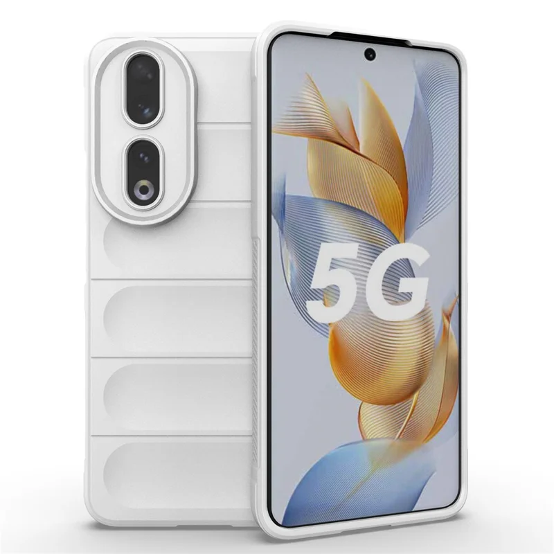 Flexible TPU Phone Case for Honor 90 , Drop Protection Phone Shell Protective Cover - White