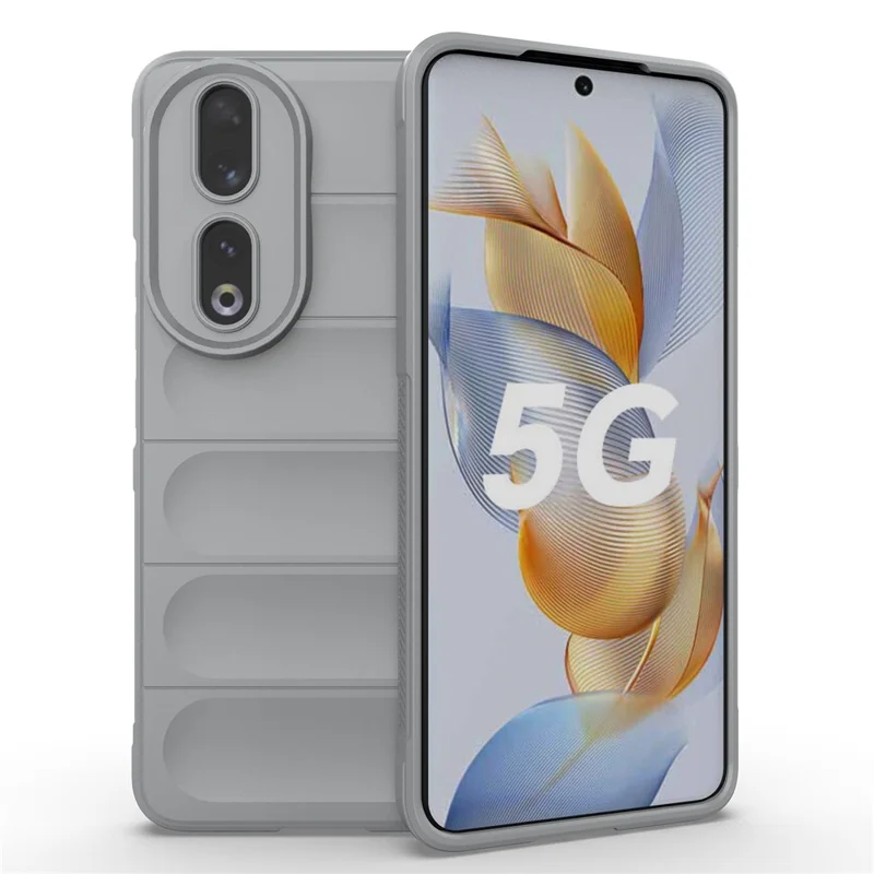 Flexible TPU Phone Case for Honor 90 , Drop Protection Phone Shell Protective Cover - Light Grey