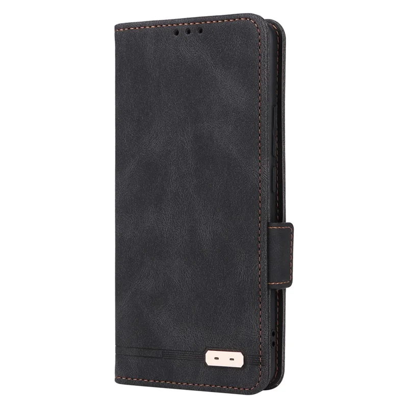 For Xiaomi Poco F5 Pro 5G / Redmi K60 Pro 5G / K60 5G Shockproof Phone Case Hardware Decor Stand Wallet PU Leather Cover - Black