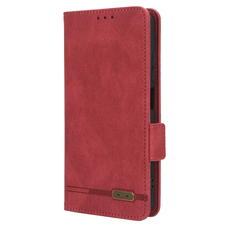 For Xiaomi Redmi Note 12S 4G Dustproof Phone Case Hardware Decor Stand Cover Wallet PU Leather Shell - Rose