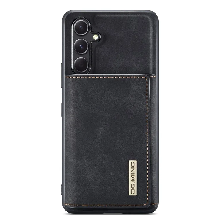 DG.MING M1 Series For Samsung Galaxy A34 5G PC+TPU+PU Leather Anti-drop Cover Magnetic Wallet Kickstand Phone Case - Black