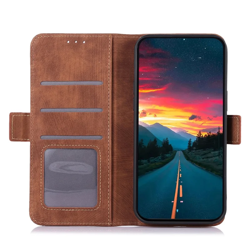ABEEL For Google Pixel 8 Pro Leather Phone Case Retro Phone Cover with Stand Wallet - Brown