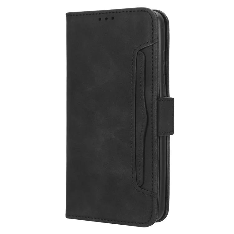 Para ZTE Blade A53 / A53+ Multiple Card Slots PU Leather Wallet Phone Case Stand Phone Cover - Negro