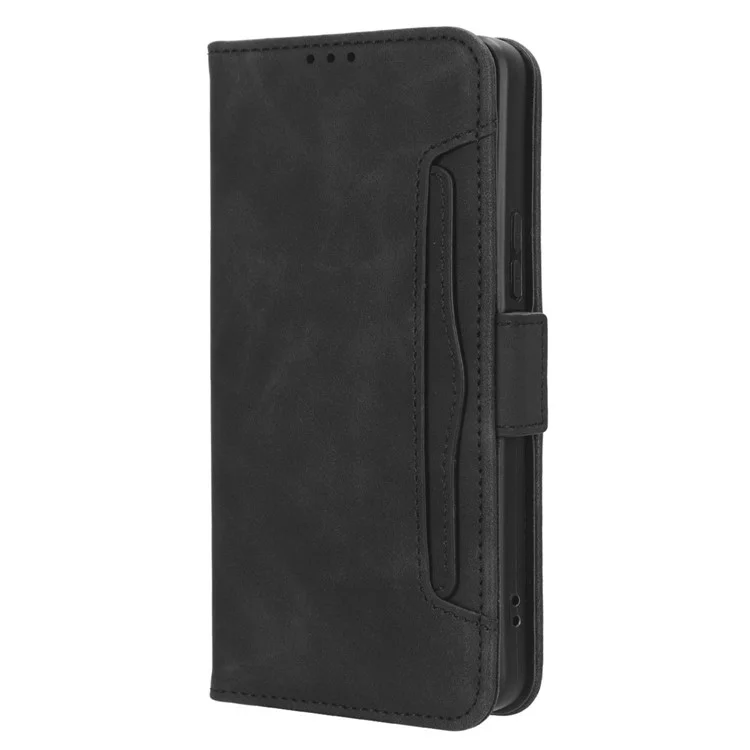 Para vivo Y36 4G (Global) / Y36 5G (Global) / Y78 5G (China) / Y78m 5G / Y27 5G / Y27s 4G / Y77t 5G / Y78 5G Slots Múltiplos Caso de Couro - Preto