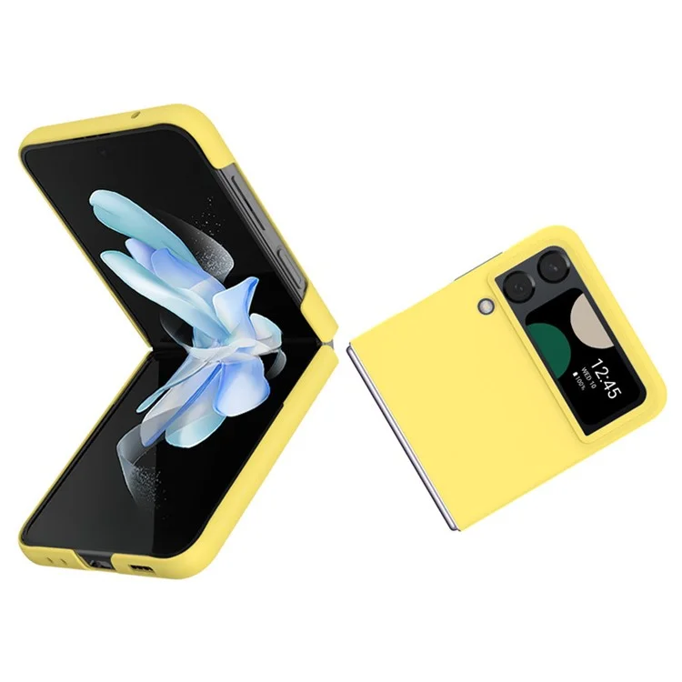 IMAK JS-2 Serie Für Samsung Galaxy Z Flip4 5G Bunte Hartschale Anti-Drop PC Handyhülle - Gelb