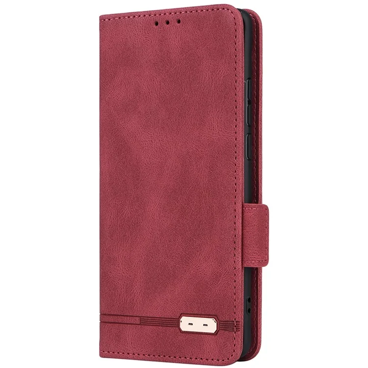 Für Oppo Reno10 Pro+ 5G Hardware Dekor Brieftasche Handyhülle PU-Leder Flip Ständer Cover - Rose