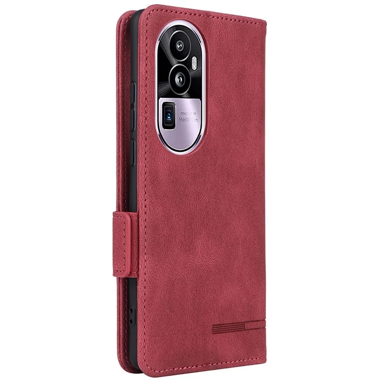 Für Oppo Reno10 Pro+ 5G Hardware Dekor Brieftasche Handyhülle PU-Leder Flip Ständer Cover - Rose