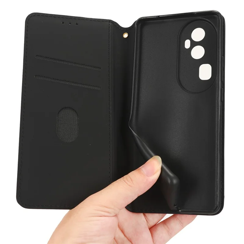 For Oppo Reno10 Pro+ 5G PU Leather Foldable Stand Case Shockproof Rhombus Imprinted Phone Cover - Silver