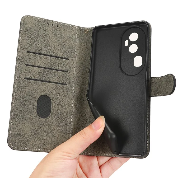 Für Oppo Reno10 Pro+ 5G Fall Proof Wallet Cover RFID Blocking PU Leder Stand Handyhülle - Schwarz