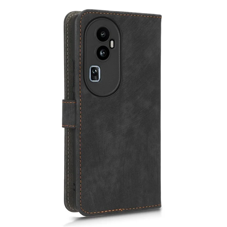 Für Oppo Reno10 Pro+ 5G Fall Proof Wallet Cover RFID Blocking PU Leder Stand Handyhülle - Schwarz