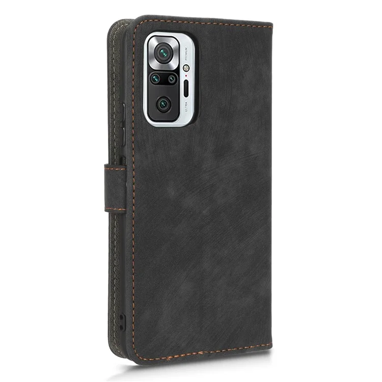 For Xiaomi Redmi Note 10 Pro 4G (Global) / (India) / Note 10 Pro Max 4G RFID Blocking PU Leather Stand Case Phone Wallet Cover - Black