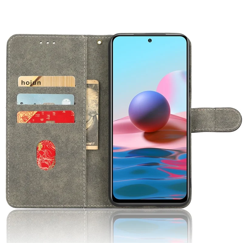 For Xiaomi Poco M5s 4G / Redmi Note 10 4G / Note 10S 4G / Note 11 SE (India) 4G RFID Blocking Mobile Phone PU Leather Stand Case Wallet Cover - Purple