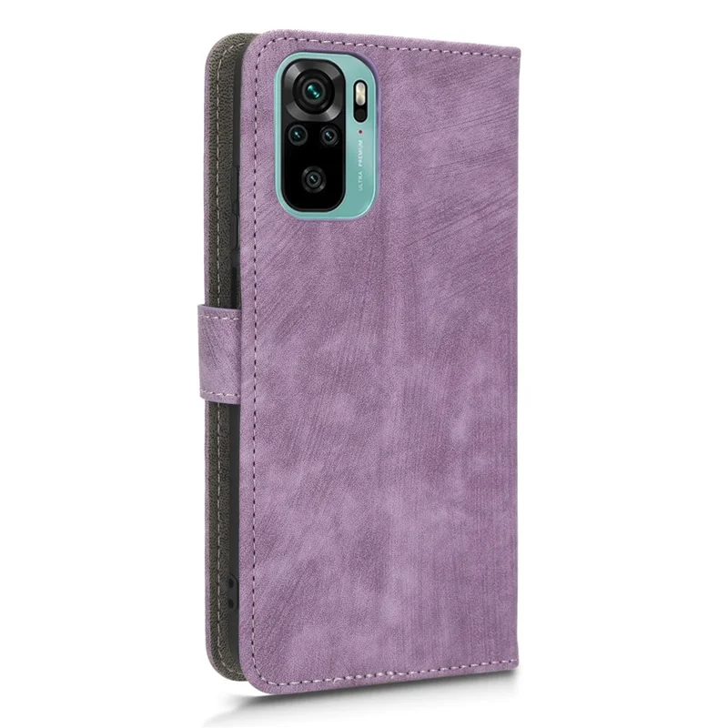 For Xiaomi Poco M5s 4G / Redmi Note 10 4G / Note 10S 4G / Note 11 SE (India) 4G RFID Blocking Mobile Phone PU Leather Stand Case Wallet Cover - Purple