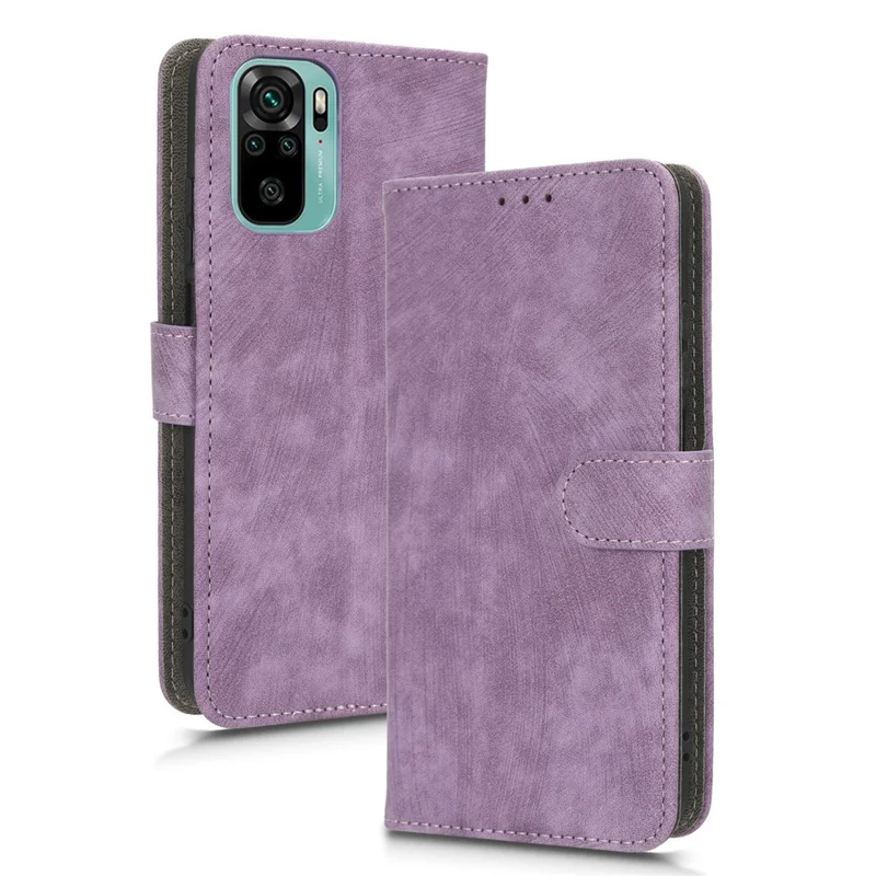 For Xiaomi Poco M5s 4G / Redmi Note 10 4G / Note 10S 4G / Note 11 SE (India) 4G RFID Blocking Mobile Phone PU Leather Stand Case Wallet Cover - Purple