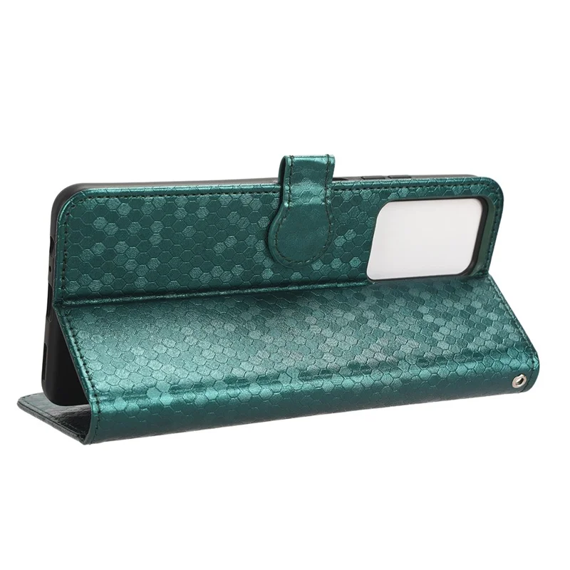 Futera na telefon komórkowy ZTE Blade V41 Smart, futerał z kółkami z imitacji skóry PU z portfelem i podstawką - zielony