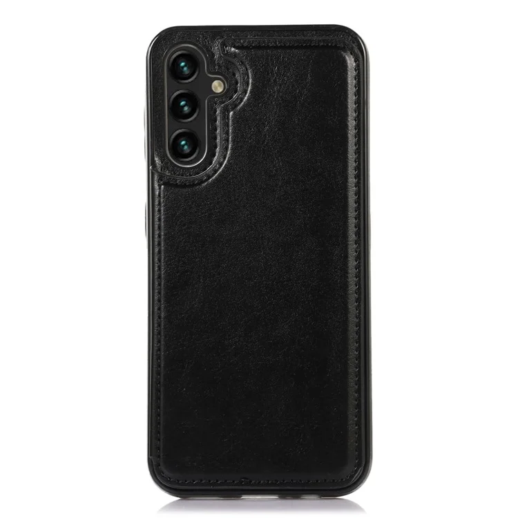 Для Samsung Galaxy A54 5G Чехол для карт телефона PU Leather Coated TPU Kickstand Case - Черный
