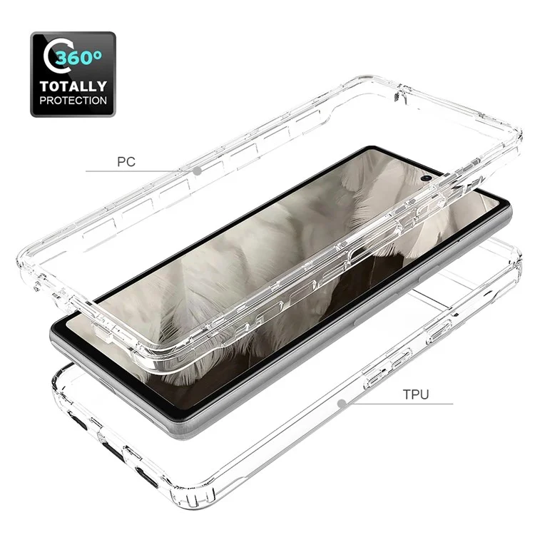 Gradient Phone Case für Google Pixel 7a, TPU + PC stoßfeste Schutzhülle - Gradient Purple