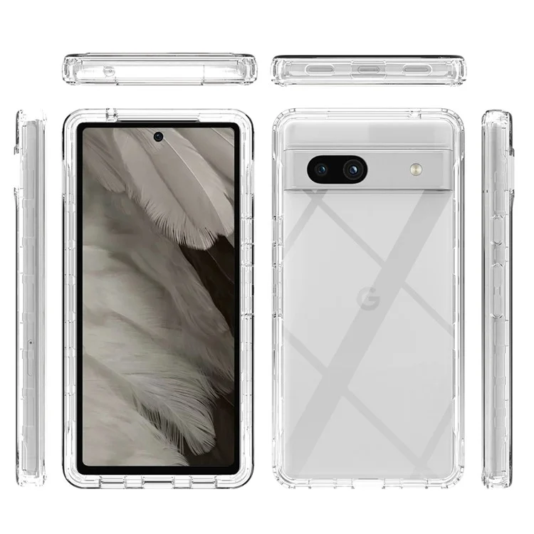 Gradient Phone Case für Google Pixel 7a, TPU + PC stoßfeste Schutzhülle - Gradient Purple