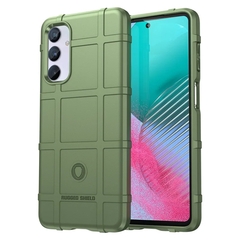 For Samsung Galaxy M54 5G / F54 5G Soft TPU Phone Case Square Grid Texture Phone Cover - Green