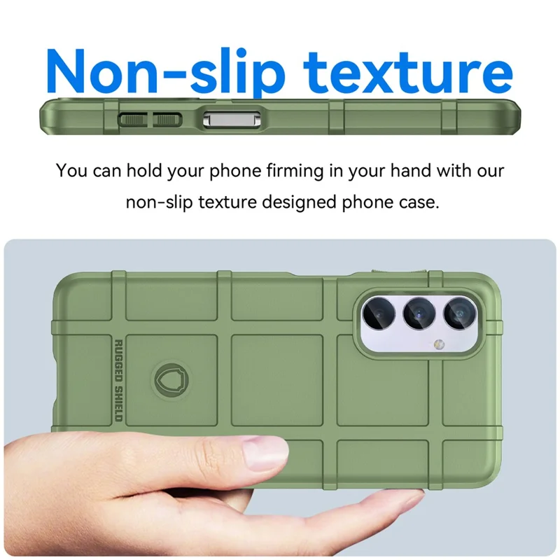 For Samsung Galaxy M54 5G / F54 5G Soft TPU Phone Case Square Grid Texture Phone Cover - Green