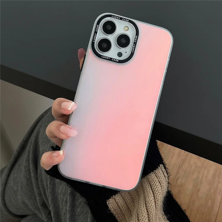 Für iPhone 13 Pro Max stoßfeste Laser-Verfärbungs-Handyhülle Anti-Staub PC+TPU-Handyhülle