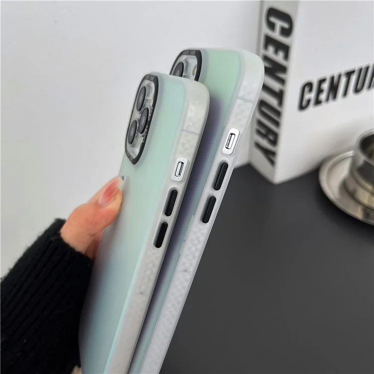 Für iPhone 13 Pro Max stoßfeste Laser-Verfärbungs-Handyhülle Anti-Staub PC+TPU-Handyhülle