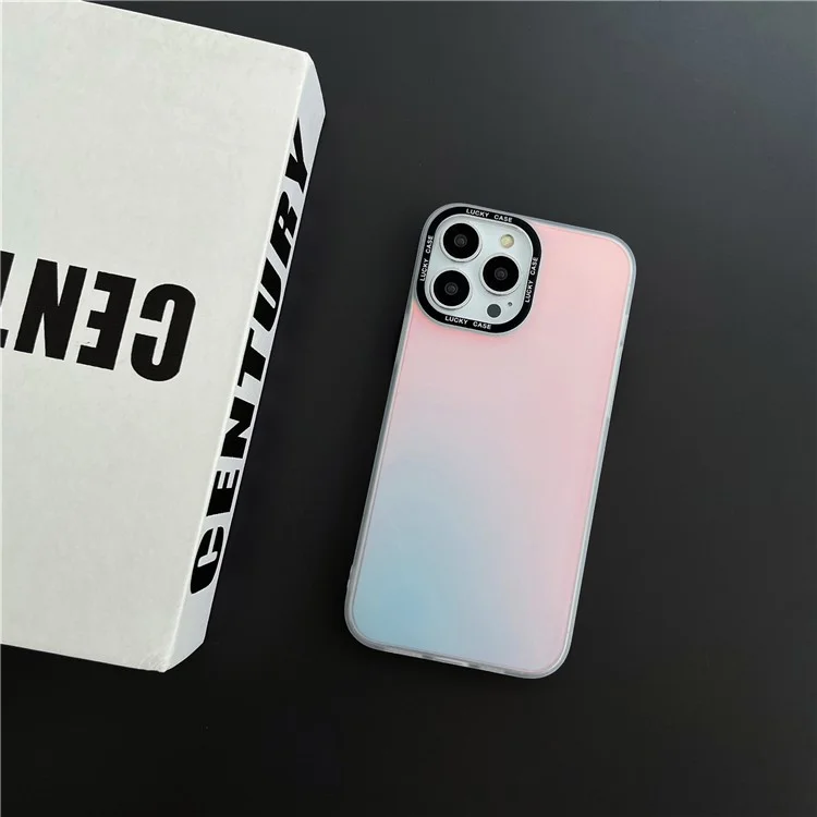 Für iPhone 13 Pro Max stoßfeste Laser-Verfärbungs-Handyhülle Anti-Staub PC+TPU-Handyhülle