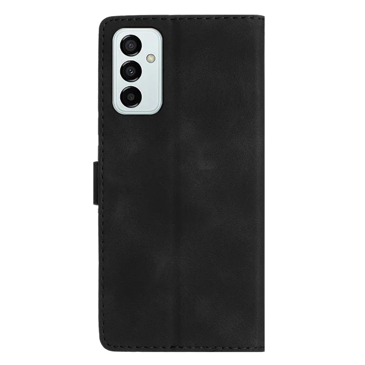 Чехол-кошелек из искусственной кожи с цветочным рисунком для Samsung Galaxy M52 5G, с возможностью установки в вертикальное положение - черный