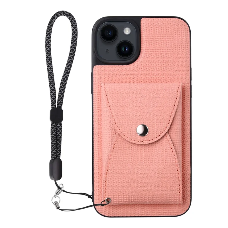 VILI TH Pouch Series For iPhone 14 Detachable Magnetic Wallet Case PC+TPU+PU Leather Phone Cover - Pink