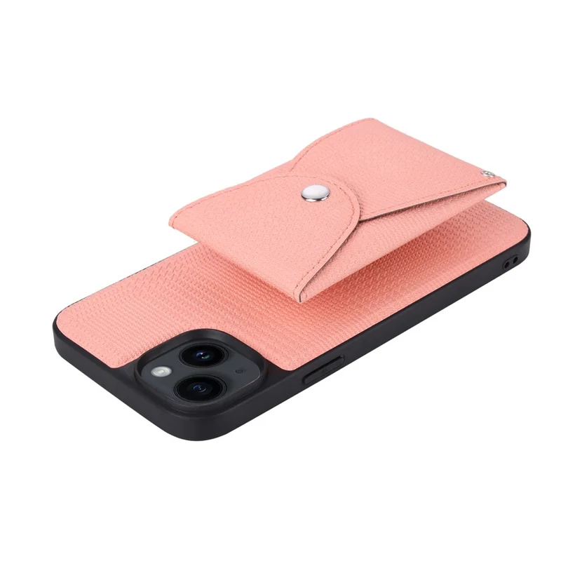 VILI TH Pouch Series For iPhone 14 Detachable Magnetic Wallet Case PC+TPU+PU Leather Phone Cover - Pink