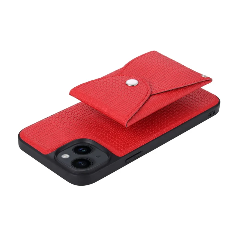 VILI TH Pouch Series For iPhone 14 Detachable Magnetic Wallet Case PC+TPU+PU Leather Phone Cover - Red