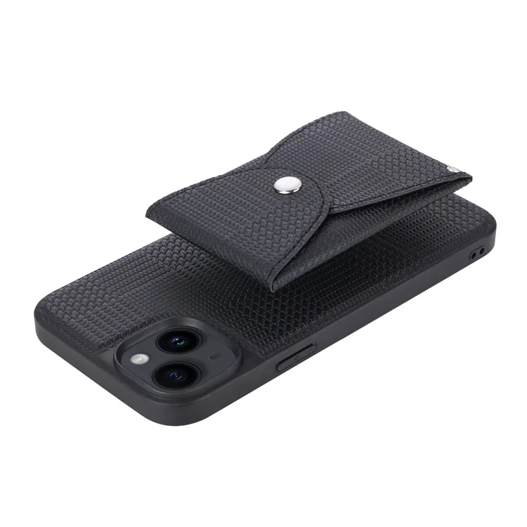 VILI TH Pouch Series For iPhone 14 Plus PC+TPU+PU Leather Phone Cover Desmontable Magnética Cartera Funda - Negro