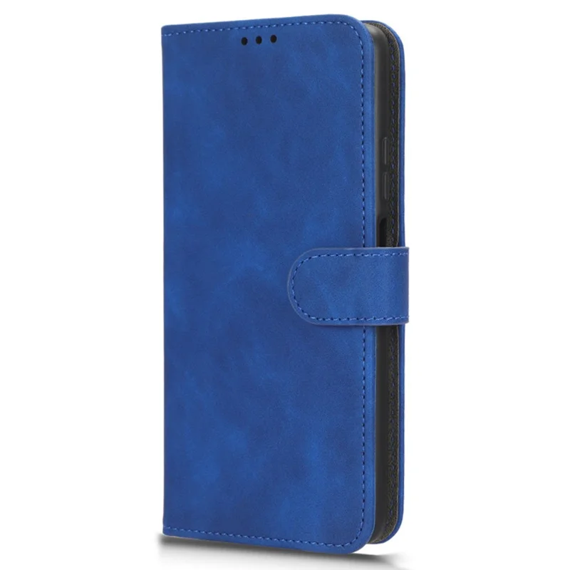 For ZTE Blade V41 Smart Skin-touch PU Leather Phone Cover Flip Wallet Stand Drop-proof Case - Blue