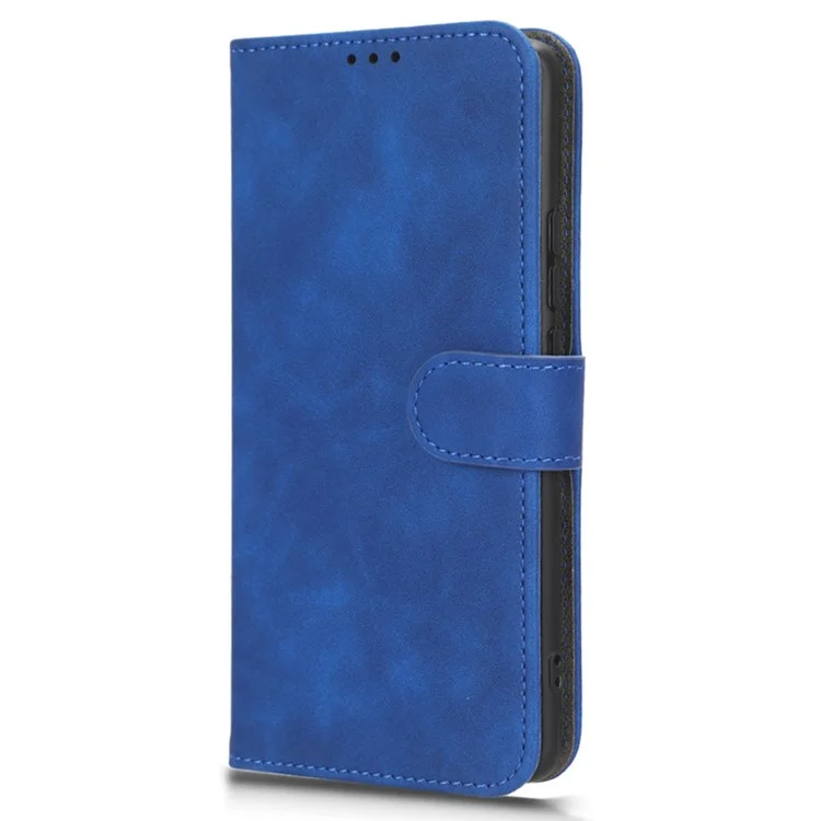 Per Oppo Reno10 Pro+ 5G Skin-touch PU Leather Wallet Cover Flip Stand Anti-drop Phone Case - Blue