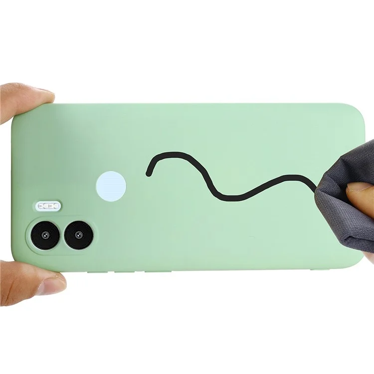Для Xiaomi Poco C51 4G Soft Lining Liquid Silicone Phone Case Drop Protection Back Cover - Зеленый