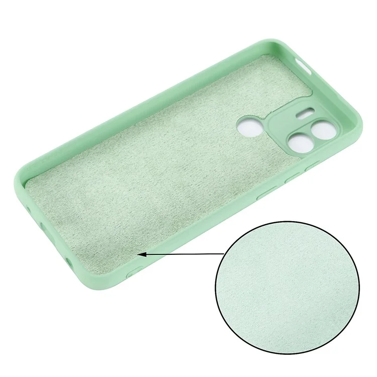 Для Xiaomi Poco C51 4G Soft Lining Liquid Silicone Phone Case Drop Protection Back Cover - Зеленый