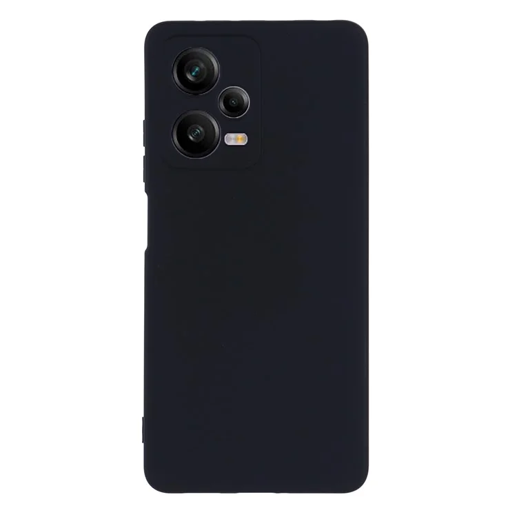 Pour Xiaomi Redmi Note 12 Explorer 5G Étui en silicone liquide Coque anti-chute avec doublure douce - Noir