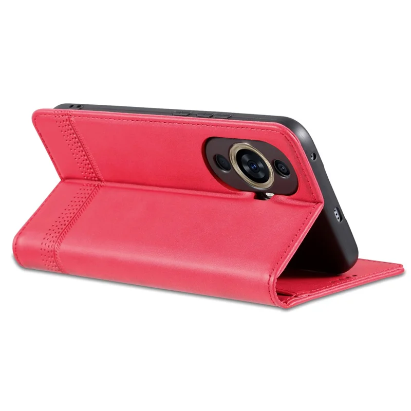 AZNS For Huawei nova 11 Pro / 11 Ultra Phone Case PU Leather Wallet Stand Anti-scratch Cover - Red