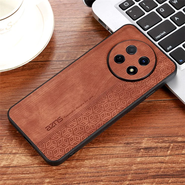 AZNS Mobile Phone Case for Huawei Enjoy 60X , PU Leather+TPU Imprinted Pattern Anti-scratch Cover - Brown