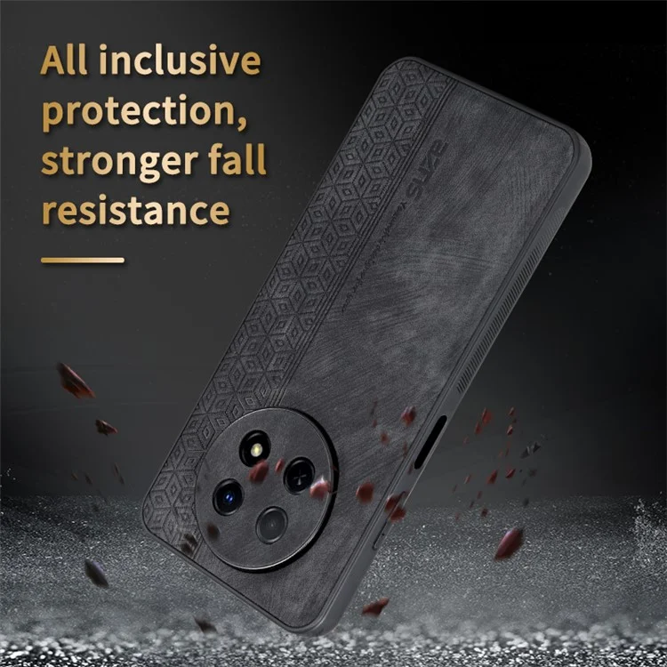AZNS Mobile Phone Case for Huawei Enjoy 60X , PU Leather+TPU Imprinted Pattern Anti-scratch Cover - Brown