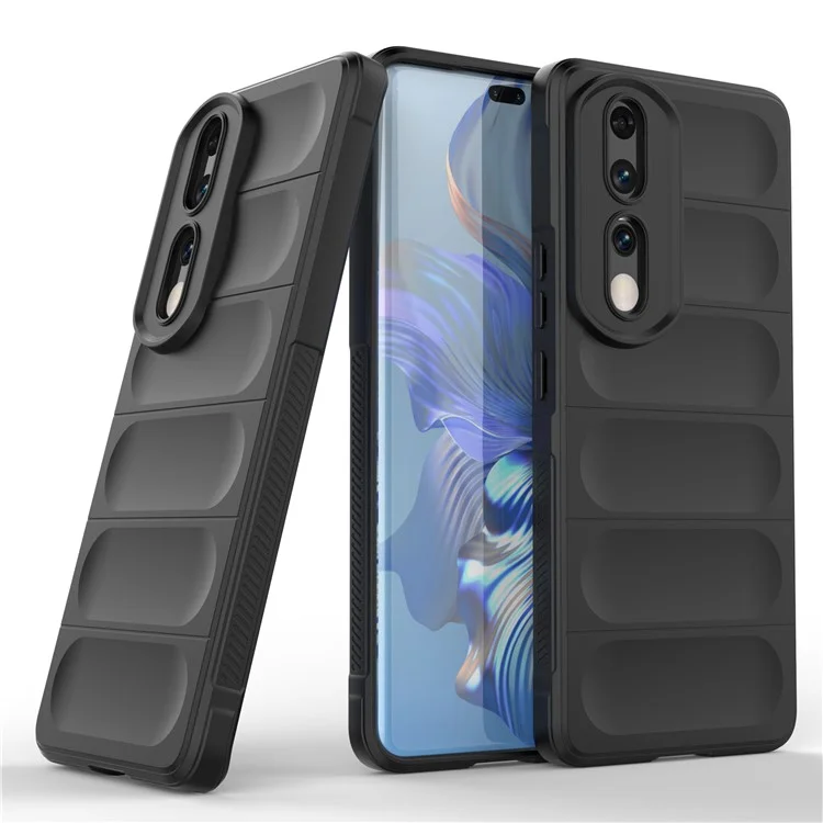 Flexible TPU Phone Case for Honor 90 Pro , Scratch Resistant Phone Shell Protective Cover - Black