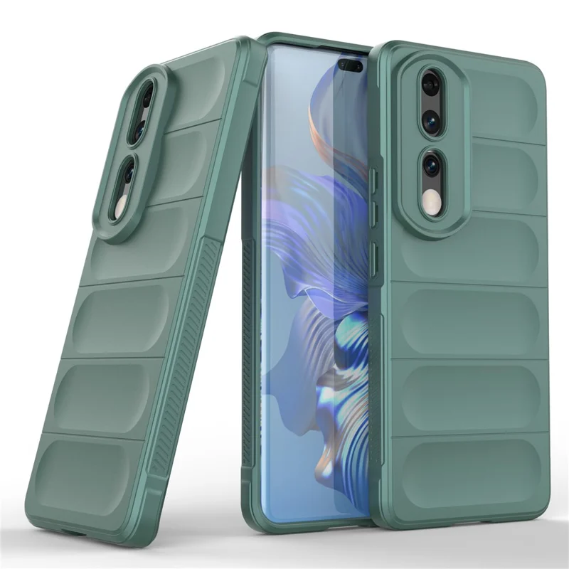 Flexible TPU Phone Case for Honor 90 Pro , Scratch Resistant Phone Shell Protective Cover - Green