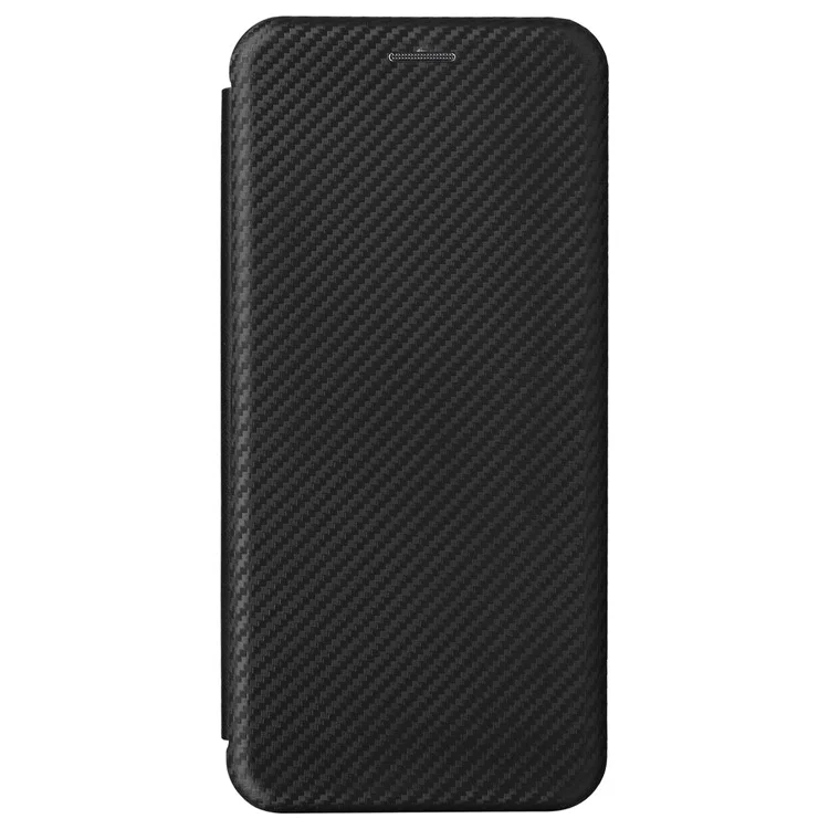 For Xiaomi Redmi Note 12S 4G Card Holder Leather Phone Case Carbon Fiber Texture Stand Cover - Black