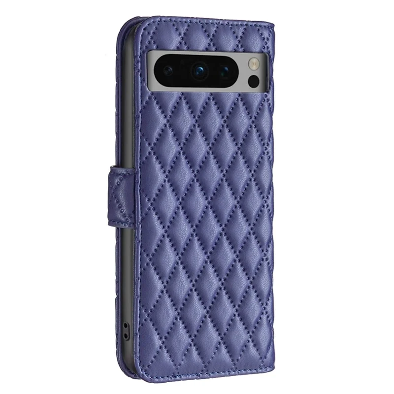 BINFEN COLOR BF Style-14 для Google Pixel 8 Pro Imprinted PU Leather Anti-drop Phone Case Wallet Stand Cover - Blue