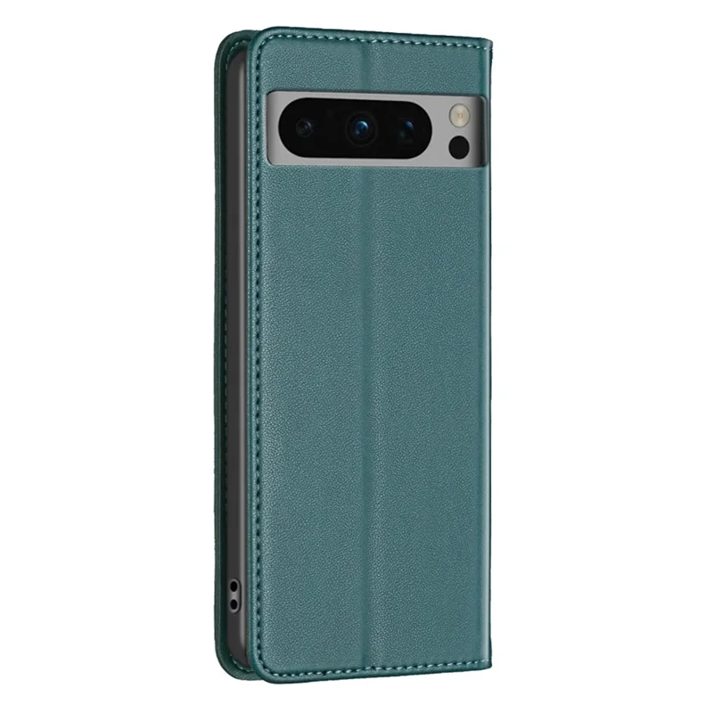 BINFEN COLOR BF18 Protective Case for Google Pixel 8 Pro Phone Case Leather Flip Cover with Card Holder - Green