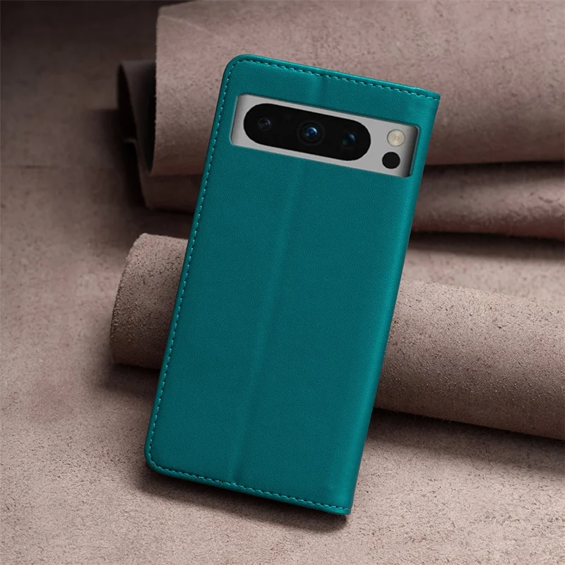 BINFEN COLOR BF18 Protective Case for Google Pixel 8 Pro Phone Case Leather Flip Cover with Card Holder - Green
