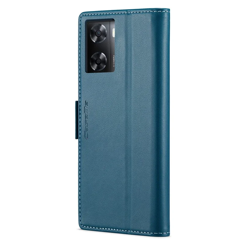 CASEME Serie 023 para Oppo A57 4G / A57s 4G / A57e 4G / A77 4G / A77s 4G / OnePlus Nord N20 SE 4G Funda de Cuero con Bloqueo RFID - Azul