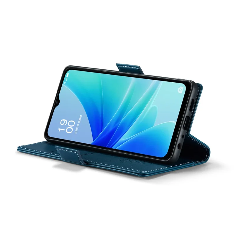 CASEME Serie 023 para Oppo A57 4G / A57s 4G / A57e 4G / A77 4G / A77s 4G / OnePlus Nord N20 SE 4G Funda de Cuero con Bloqueo RFID - Azul