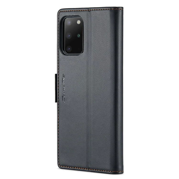 CASEME 023 Serie Estuche del Soporte del Teléfono para Samsung Galaxy S20 Plus 5G / 4G Cartera de Cuero PU con Bloqueo RFID - Negro 